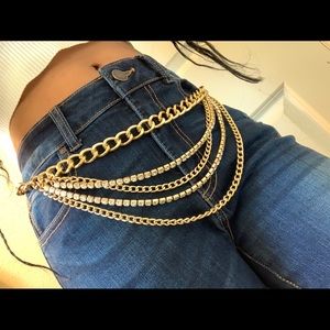 Gold and Silver Layered Belt Chain